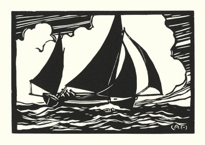 Fishing Boats and Barges: Falmouth Quay Punt by Cyril A. Wilkinson
