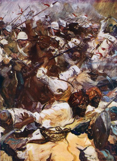 Charge of the Lancers at Kandahar by Cyrus Cuneo