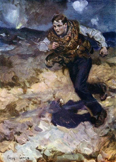 Heroic Middy Carrying Ammunition to Hard-Pressed British Fighters by Cyrus Cuneo