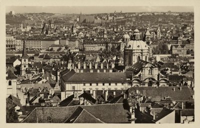 Postcard depicting a general view of Prague by Czech Photographer