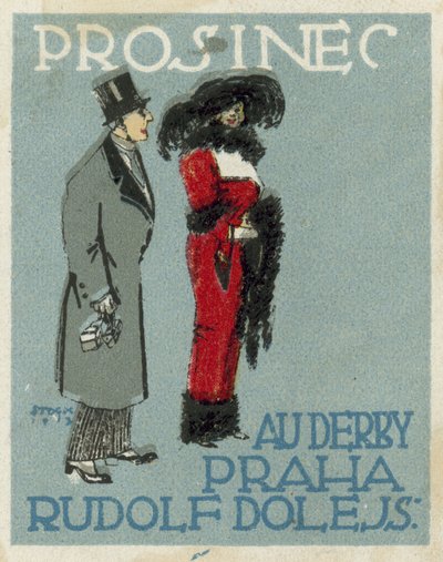 December. Au Derby Rudolf Dole fashions, Prague by Czech School