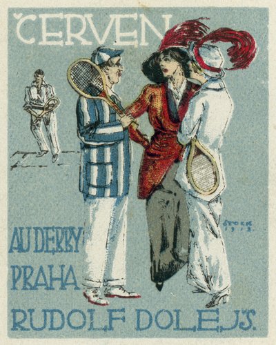 June. Au Derby Rudolf Dole fashions, Prague by Czech School