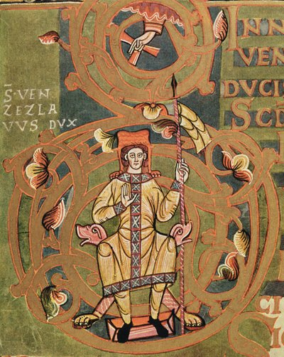 St. Wenceslaus from the Vysehrad Codex, c.1085 by Czech School