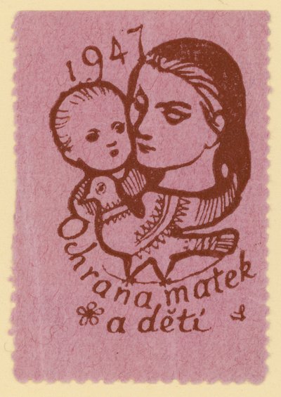 Protection of mothers and children, 1947 by Czech School