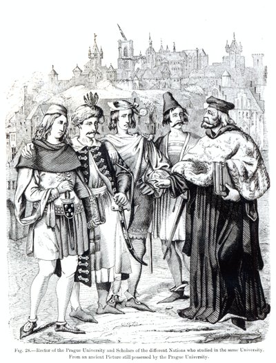 Rector of the Prague University and Scholars of the different Nations who studied in the same University by Czech School