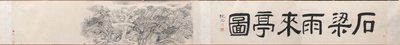 Rain-coming Pavilion by the Stone Bridge at Mt. Tiantai by Dai Xi
