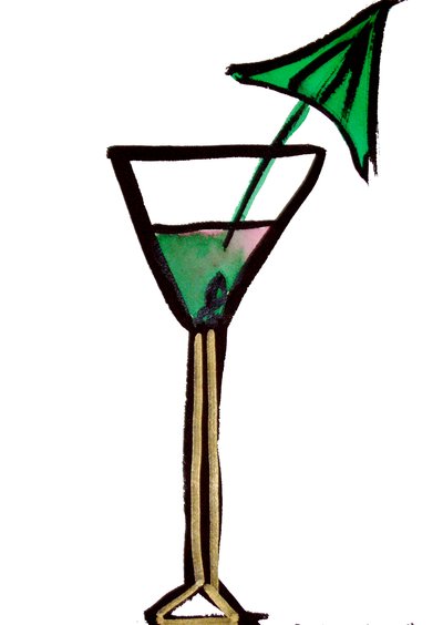 Cocktail Glass by Daisy de Villeneuve