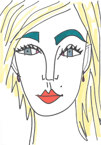 Girl with blue eyes by Daisy de Villeneuve