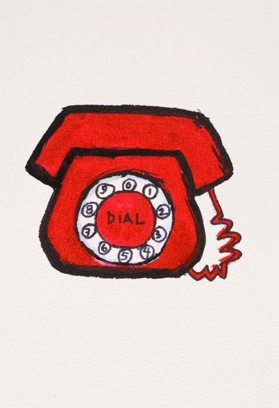 Red Telephone by Daisy de Villeneuve