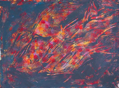 Vibrant Fiery Abstract by Dale Hefer