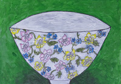 Colorful Floral Bowl by Dale Hefer & Family