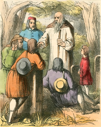 Dick Whittington listening to the villagers by Dalziel Brothers