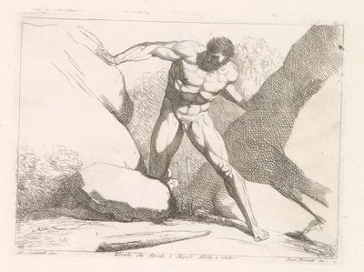 Hercules Separating the Rocks Calpe and Abila (The Pillars of Hercules) by Damiano Pernati