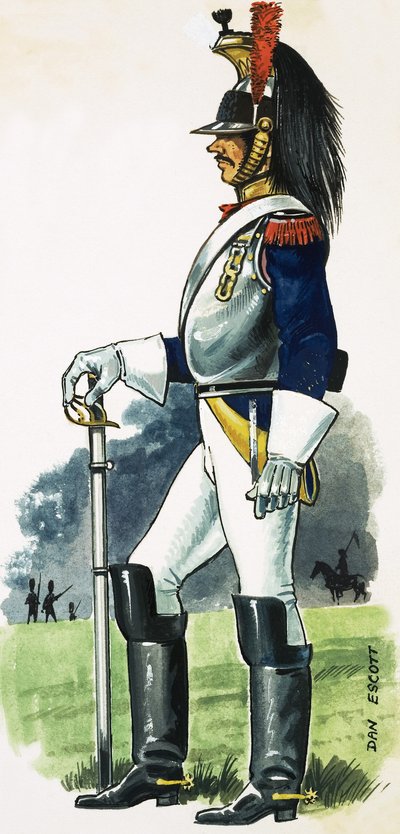 French Mounted Cuirassier of the Imperial Army of France by Dan Escott