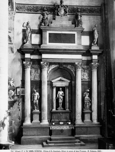 Architectonic altar in honour of Iano Fregoso, c.1565 by Danese Cattaneo