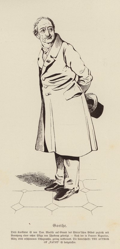 Johann Wolfgang von Goethe, German poet and playwright by Daniel (after) Maclise