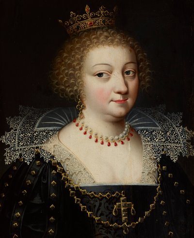 Portrait of Queen Anne of Austria (1601–1666) by Daniel (studio of) Dumonstier