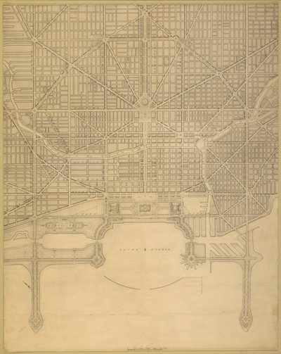 Plate 110 from The Plan of Chicago: Chicago. Plan of the Complete System of Street by Daniel Burnham