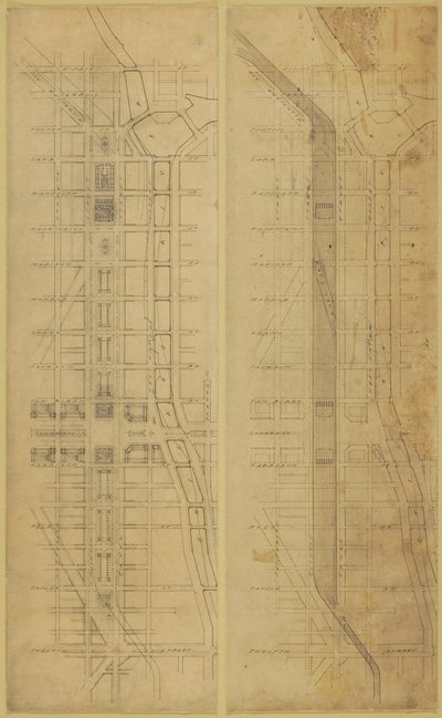 Plate 78: 2 Drawings from The Plan of Chicago, 1909: Suggested Location and Arrangement of the... by Daniel Burnham