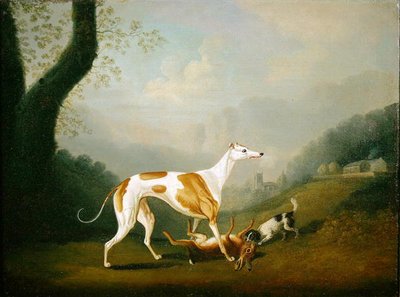 Greyhound with a Spaniel Puppy and Dead Hare by Daniel Clowes