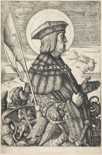 Emperor Maximilian I in the Guise of Saint George by Daniel Hopfer