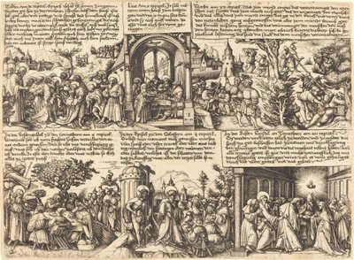 Jesus Christ Giving the Mission to the Apostles and Other New Testament Scenes by Daniel Hopfer