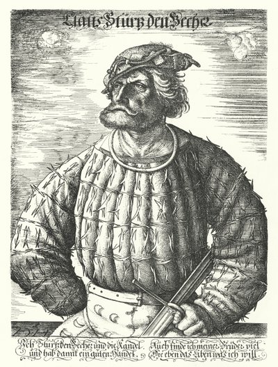 Kunz von der Rosen, court jester of the Holy Roman Emperor Maximilian I by Daniel Hopfer