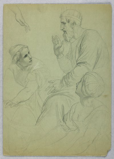 King and Two Women, Separ, ca. 1845 by Daniel Huntington