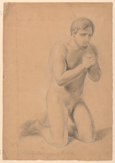 Nude Male Figure, Study for 