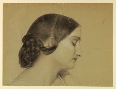 Profile of a Woman with a Braided Knot by Daniel Huntington
