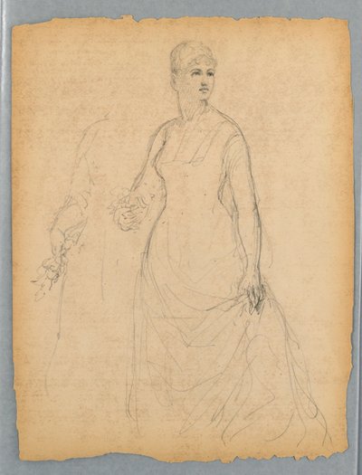 Sketch for Portrait of a Standing Woman by Daniel Huntington