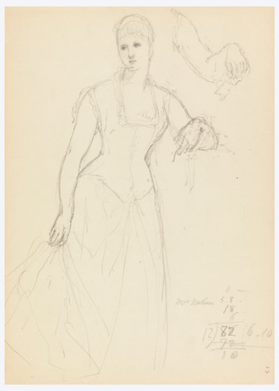 Sketch for a Portrait of Bella Worsham by Daniel Huntington