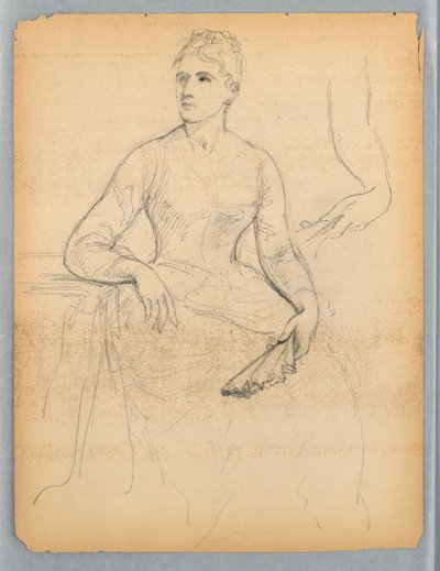 Sketch for a Portrait of a Seated Woman by Daniel Huntington