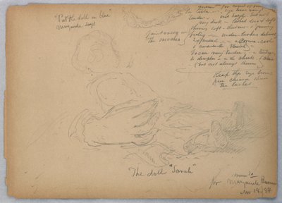 Sketches for Portrait of Marguerite Burrows, November 18, 1884 by Daniel Huntington