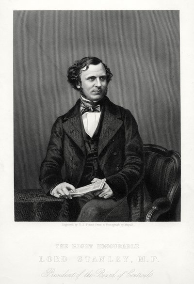The Right Honourable Edward Henry Stanley, 15th Earl of Derby, British Statesman by Daniel John Pound