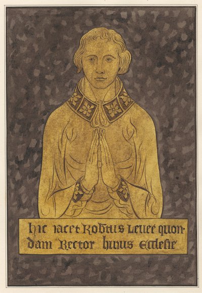 Brass Plate for Robert Lellee from Hayes Church by Daniel Lysons