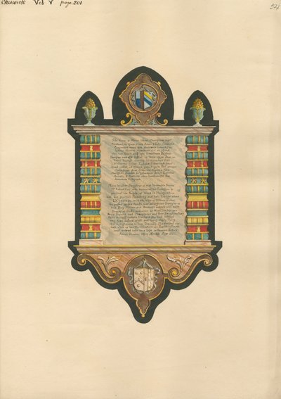 Memorial to Marie Walker from Chadwick Church by Daniel Lysons