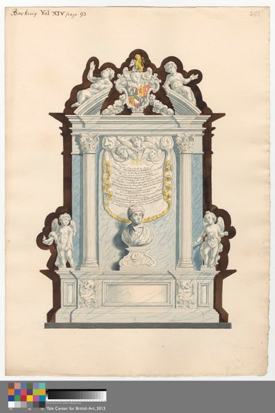 Memorial to Orlando Humpreys from Barking Church by Daniel Lysons