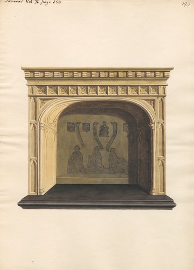 Unidentified Tomb with Brass Plates Removed from Pancras Church by Daniel Lysons