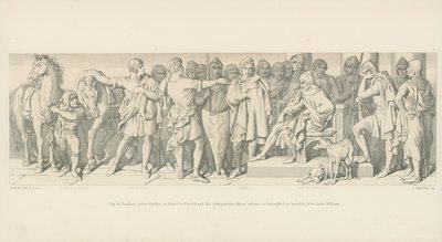 Guy of Ponthieu Gives Further Audience to Harold and His Companions, Whose Release is Demanded by Heralds from Duke William by Daniel Maclise