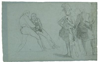 Study for The Siege of Gibraltar (Study of Lieutenant Colonel Lindsay and Figures Pulling on a Rope), c. 1786-1787 by Daniel Mytens