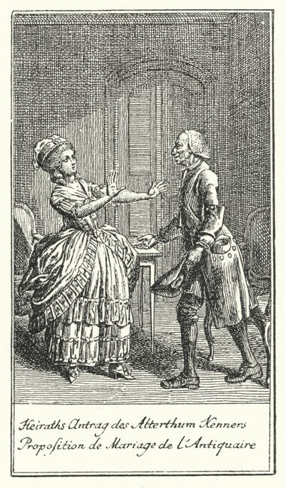 Marriage Proposal of the Antiquary by Daniel Nikolaus (after) Chodowiecki