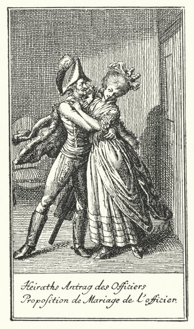 Marriage Proposal of the Officer by Daniel Nikolaus (after) Chodowiecki