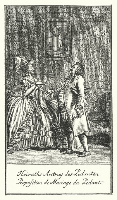 Marriage Proposal of the Pedant by Daniel Nikolaus (after) Chodowiecki