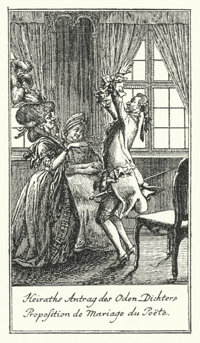 Marriage Proposal of the Poet by Daniel Nikolaus (after) Chodowiecki