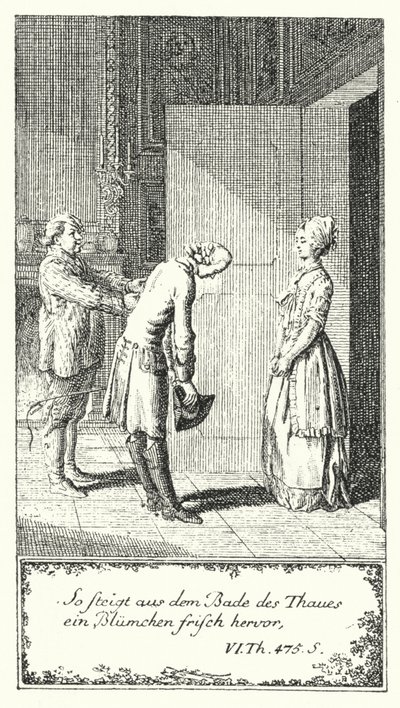Thus, a Fresh Flower Emerges from the Bath of the Thau by Daniel Nikolaus (after) Chodowiecki