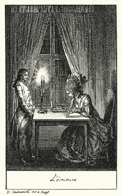 Writing (engraving) by Daniel Nikolaus (after) Chodowiecki