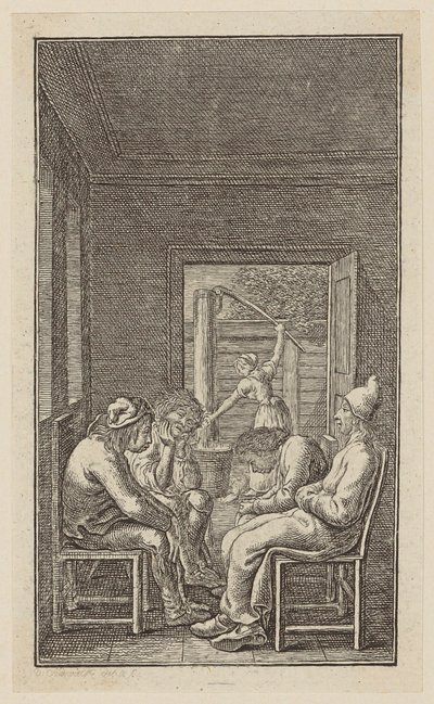 Visit to St. Hiob at **, plate 2 by Daniel Nikolaus Chodowiecki