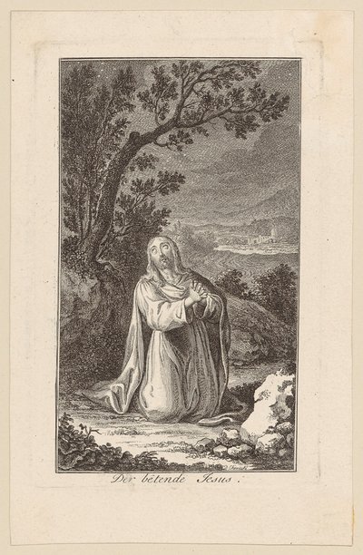 Praying Jesus by Daniel Nikolaus Chodowiecki