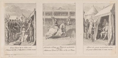 Sheets 1-3 of the Series "History of the Middle Ages" by Daniel Nikolaus Chodowiecki